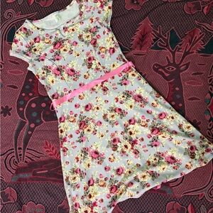 MishaFloral Dress with Pink and Yellow Accents